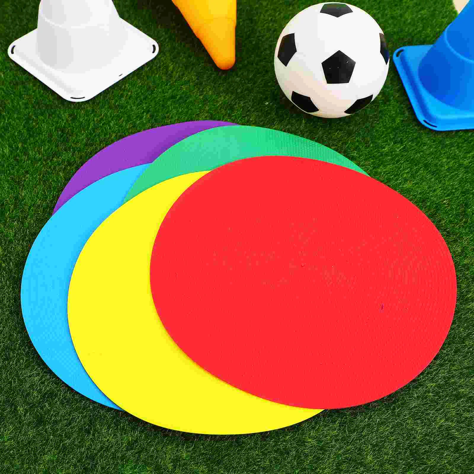 10 Pcs Football Training Sign Plate Circle Spot Markers Classroom Carpet Spots Equipment Circular Floor Dot