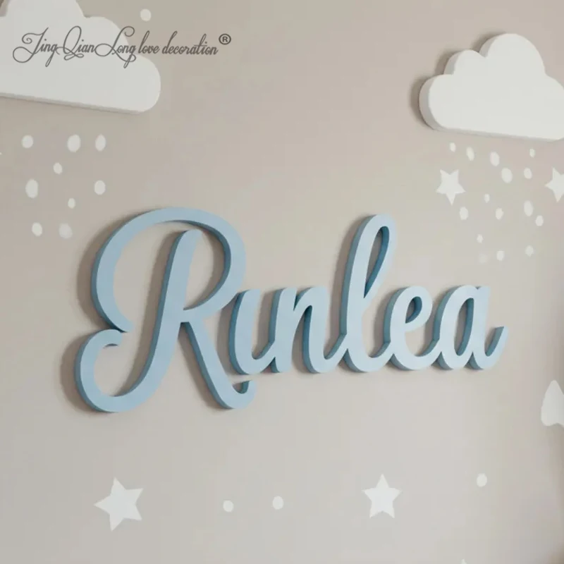 Custom Name Sign Wood Baby Name Cut Out Wood Sign Kid Name Wooden Name Sign Wooden First Name Nursery Decor Name Wall Decor Gift