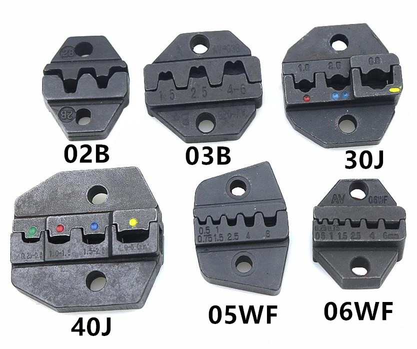CRIMPING PILER Crimping machine one set 02B / 03B / 30J /40J / 05WF/ 06WF Tool parts modules one set jaws