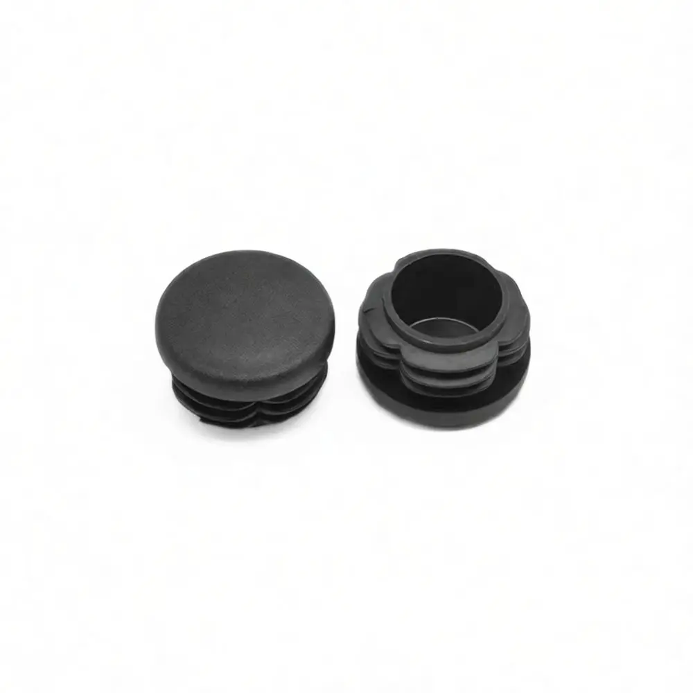 Black Plastic Round Tube End Plugs Pipe Inserts For Furniture Hardware Steel Pipe Protection Cover Fitting Stopper