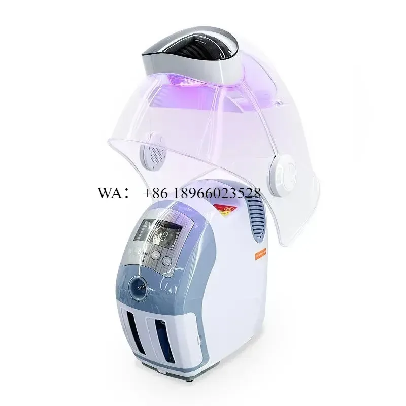 WMWMNU 7 Color LED Oxygen Facial Dome for Anti-Aging Deep Hydration Oxygen Jet Care Instrument