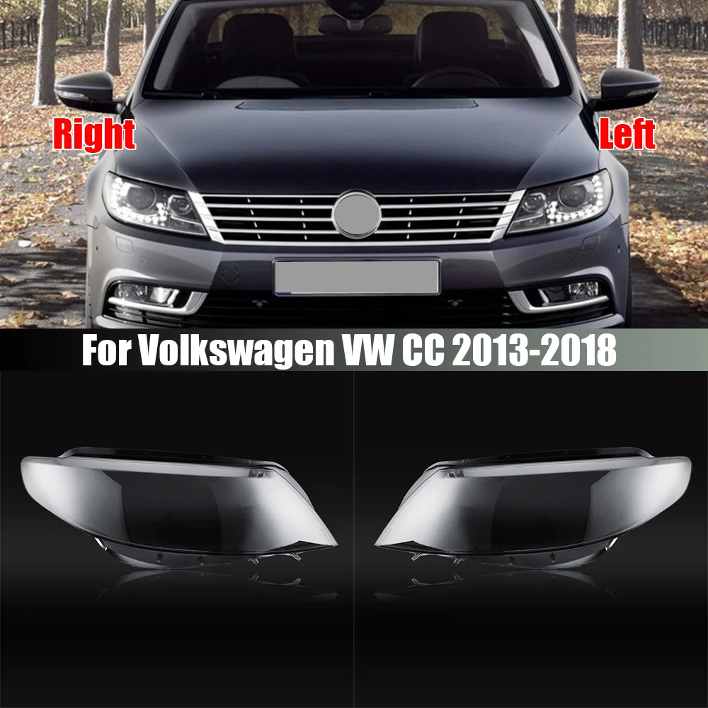 

For Volkswagen VW CC 2013-2018 Front Headlight Cover Headlamp Lamp Shell Mask Lampshade Lens Plexiglass Car Accessories