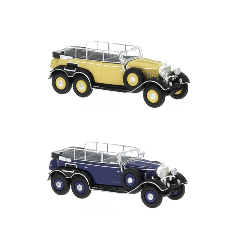 1/87 Scale G4 1938 Six Wheel Convertible Simulation Alloy Car Model Static Display Collectible Toy Gift Souvenir Decoration