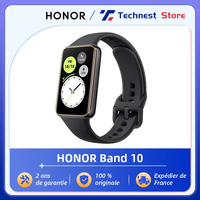 Global Version Honor Band 10 Curved Edge Design Morning Health 1.57-inch AMOLED Screen 5ATM Water Resistance Bluetooth 5.3