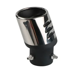 Universal Car Exhaust Pipe Tail Pipe Outlet Nozzle End Belt Net Auto Exhaust System Oval ID 60mm Stainless Steel