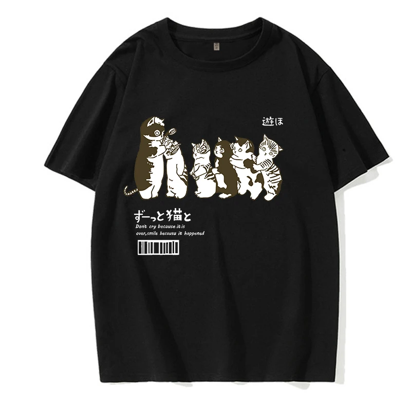 Hip Hop Unisex Eu Men Size Funny Fan Cat T Shirt Men Women Shirt Ulzzang T-shirt 90s Tshirt Harajuku Top Tee Shirt