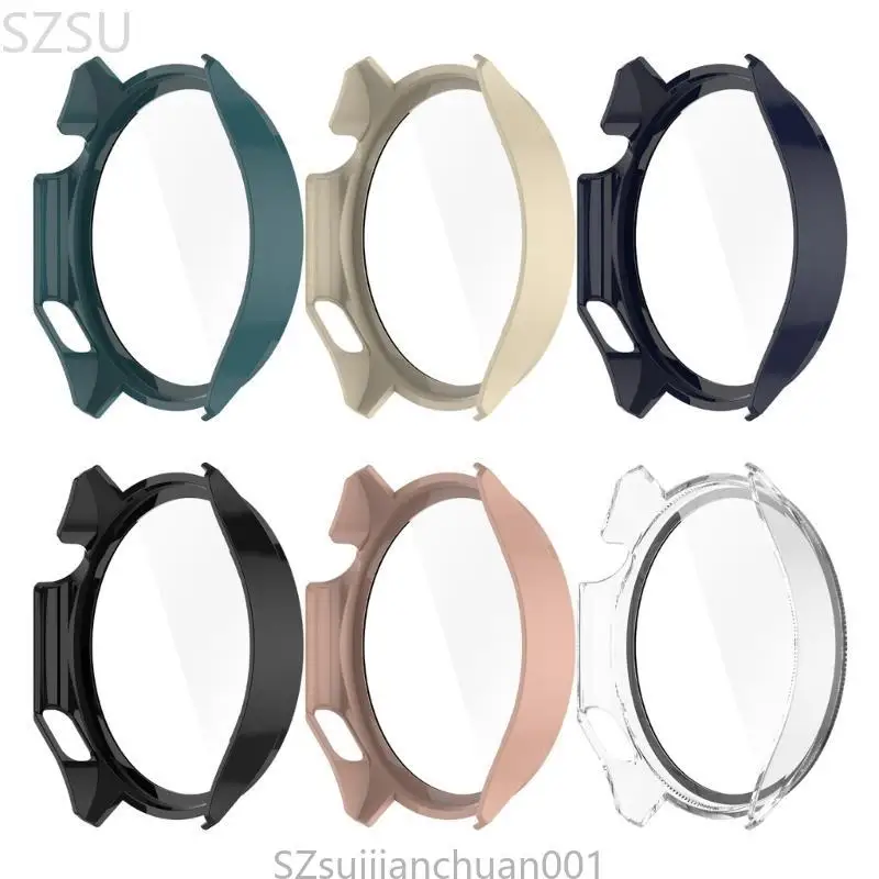 SZSU Watch Case с измельченной стеклянной пленкой для просмотра 3 Protector Cover Watch Scrector Protector Film SmartWatch Shell