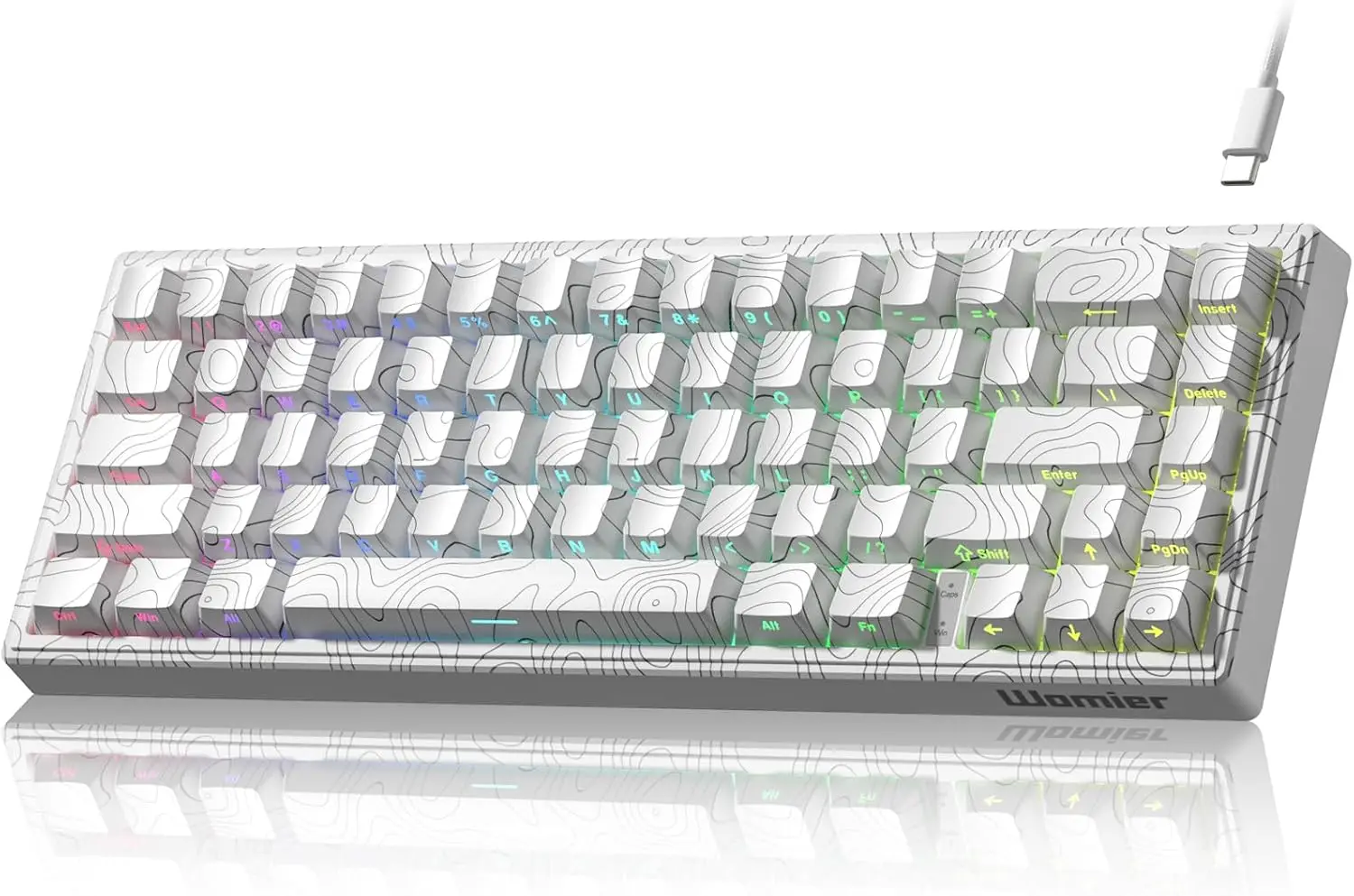 

M68HE Pro 65% Mechanical Gaming Keyboard, Hot Swappable Magnetic Switches, 8000Hz Polling Rate, RGB Backlit, PBT Keycaps, Wired