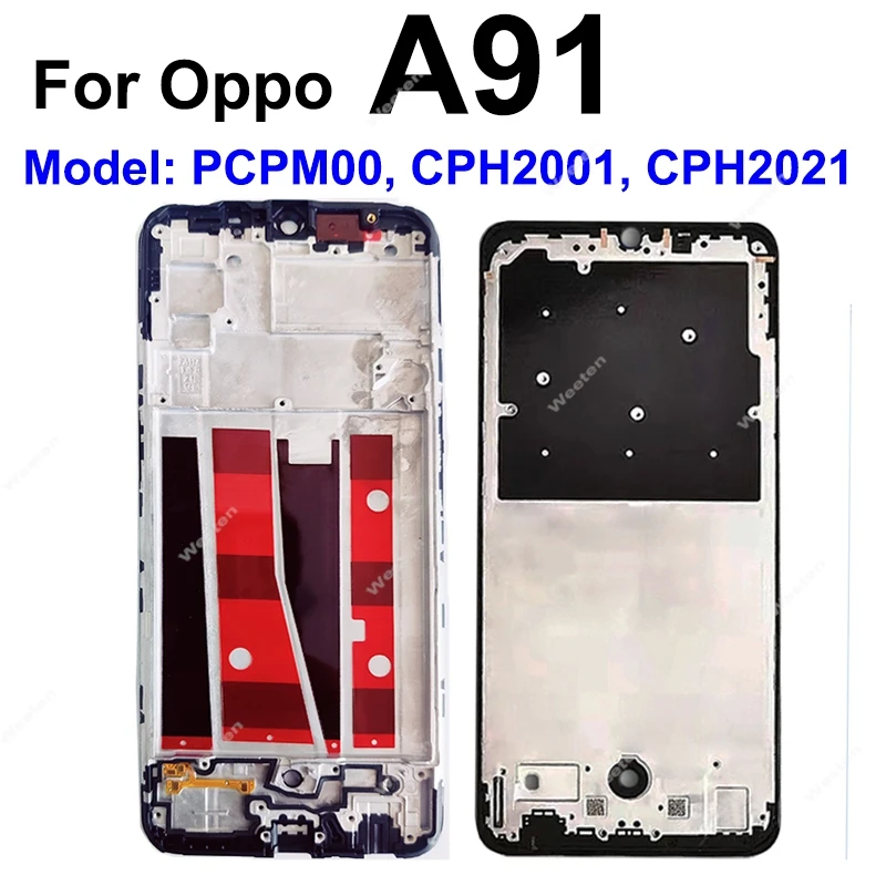 LCD Front Frame For OPPO A91 A92 A92s A93 A93s A94 A95 A96 A97 A98 4G 5G Front LCD Screen Housing Holder Cover Case Parts