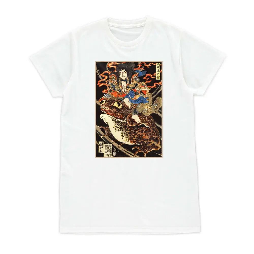 Japanese Ukiyo-e T Shirt Woodblock Art Kuniyoshi Yokai Ghost Toad Womens Men Tee  High Quality 100%Cotton Short Sleeve