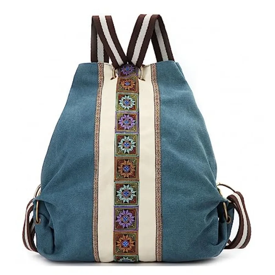

Women Canvas Backpack Daypack Casual Shoulder Bag, Vintage Heavy-duty Anti-theft Travel Backpack