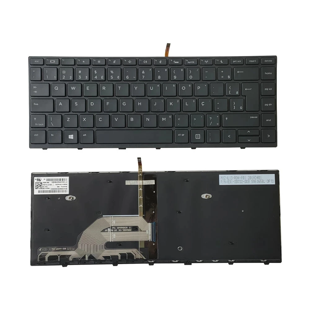 

Brazil Backlight New Laptop Keyboard for HP Probook 440 G5 430 G5 445 G5 840 G3 640 G4 640 G5 645 G4 645 G5 BR Layout