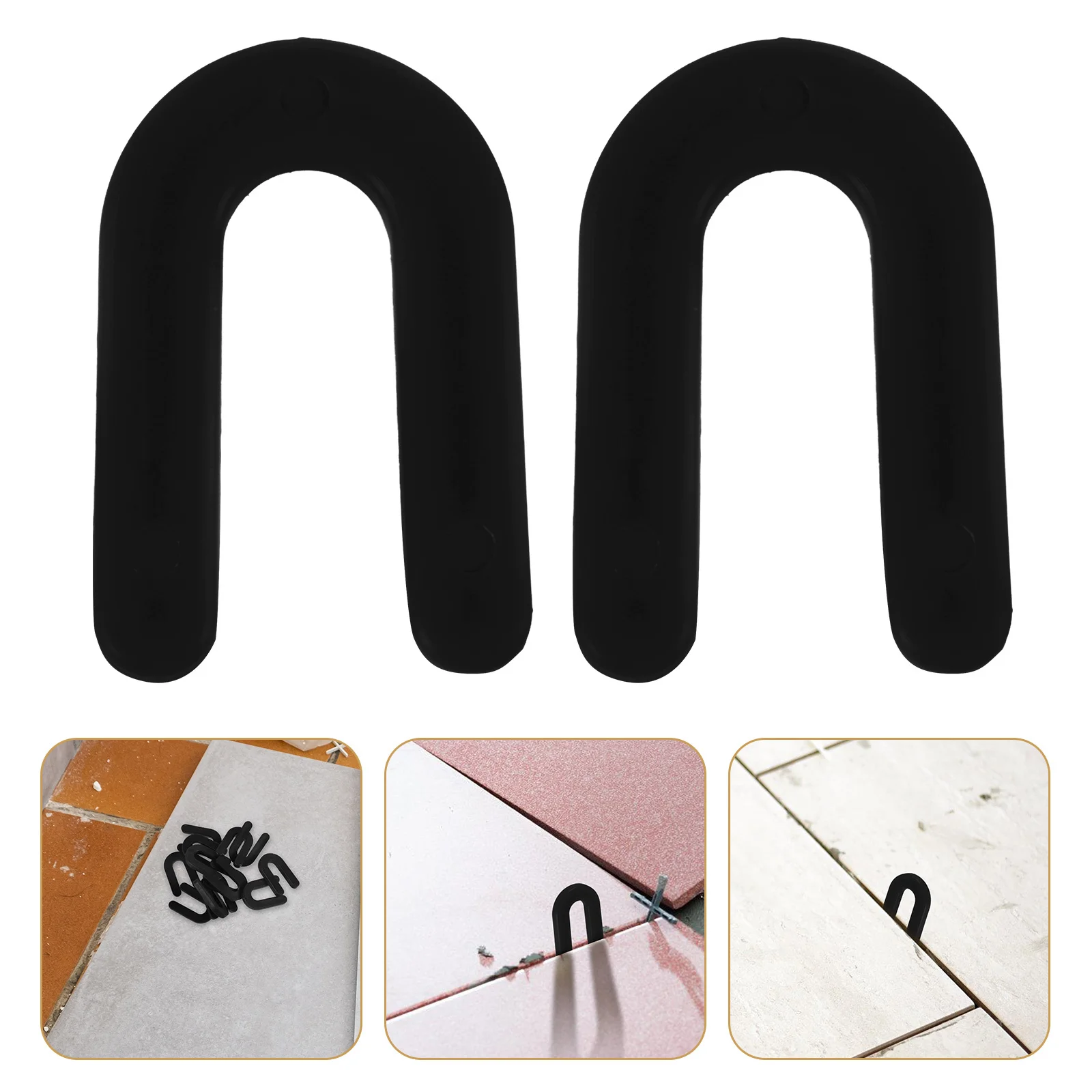 

100pcs U-Shaped Tile Leveling Wedges Plastic Floor Tile Spacers Grout Tools For Ceramic Pool Flooring Installation System Clips