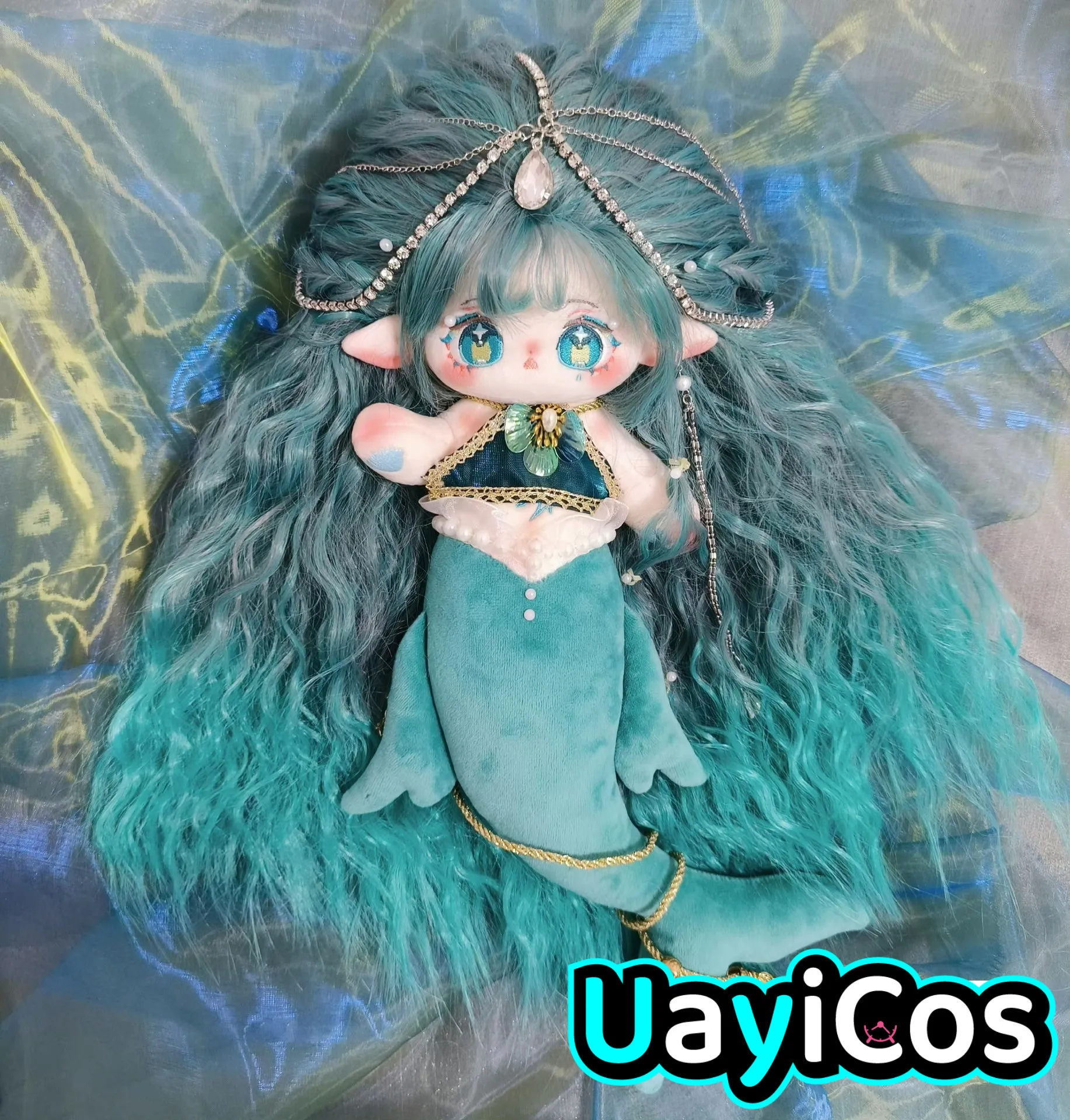 Anime Jiao Ling Ocean Mermaid Princess Monster Stuffed 20cm Cute Plushie Cotton Plush Pillow Doll Body Cosplay Toy For Kids Gift