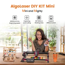 Algolaser DIY Off-line Connect Laser Engraver Yaxis Rotary Roller CNC Table Wood Cutter 12000MM/MIN CNC Glass Engraving Machine