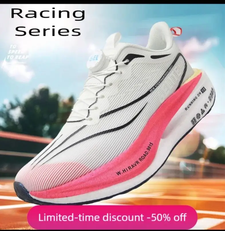 

Fluorescence Running Shoes CarbonBoard Marathon Men Sports Breathable Women's Comfortable Athletic Casual Sneakers WearResistant