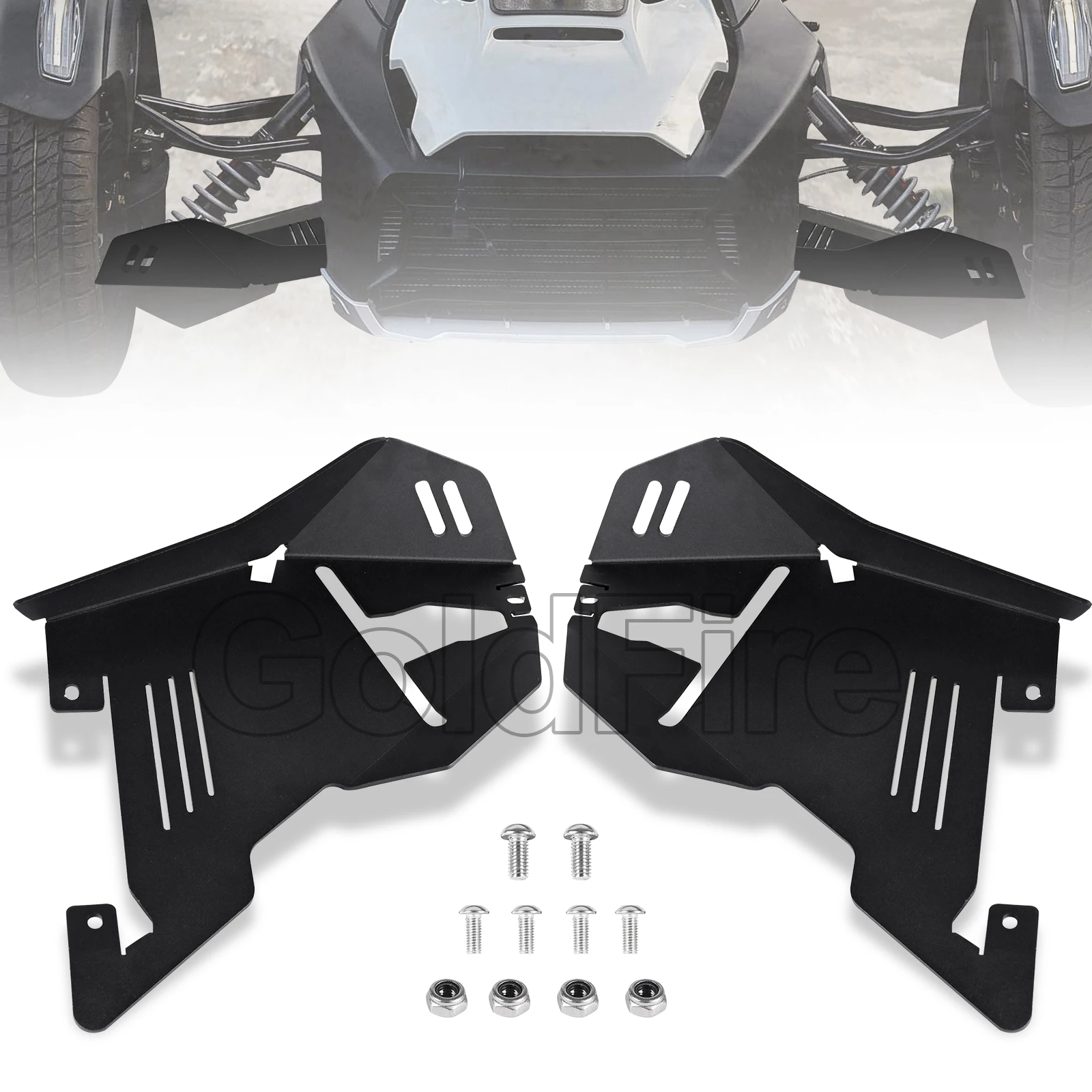 

For Can-Am Ryker All Models Splash Guard, Aluminum Front A-Arm Splash Guard Protectors for Can-Am Ryker 900, Ryker Rally