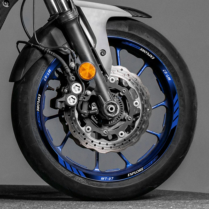 Used For YAMAHA MT-07 MT 07 After 2015 Bike Accessories Rim Safety Decoration Decals Motorcycle Wheel Hub Reflective Stickers