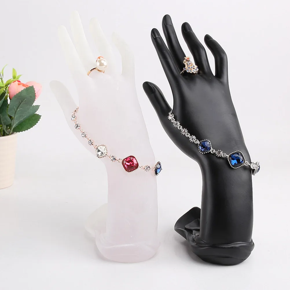 

Resin White Mannequin Hand Matte Jewelry Display Rack Rings Bracelet Holder Hand Stand for Shop Home Collectors