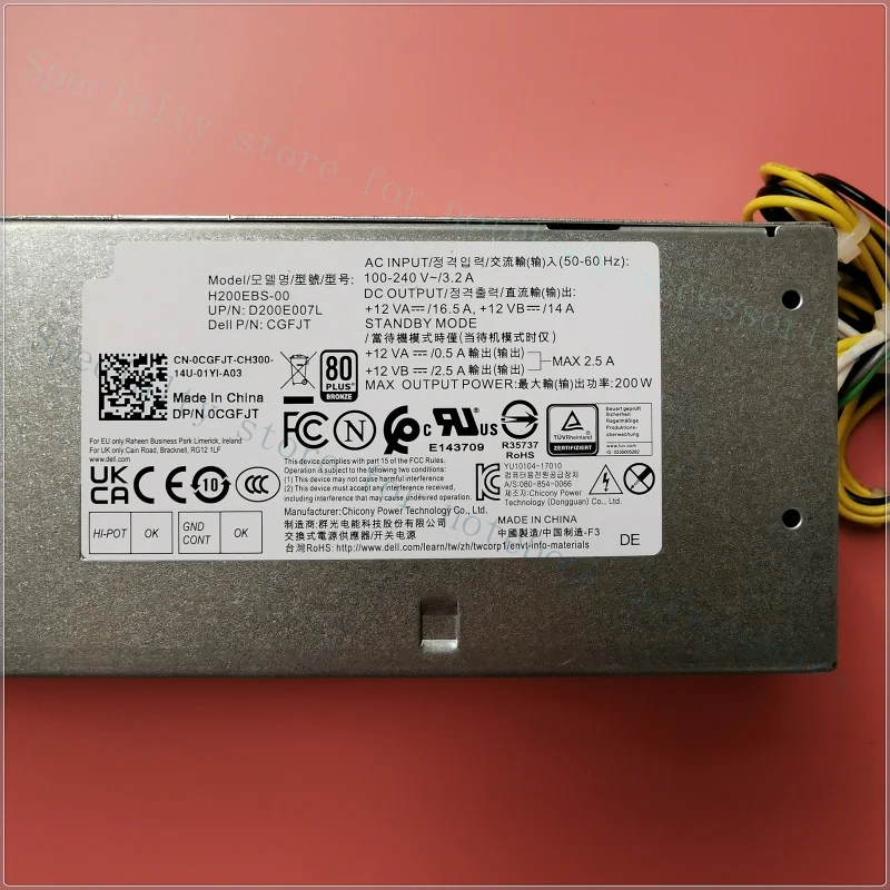 

A+ For Dell 7050 7060 7070 3050 3070 3060 200W power supply CGFJT YC76R 4FHYW