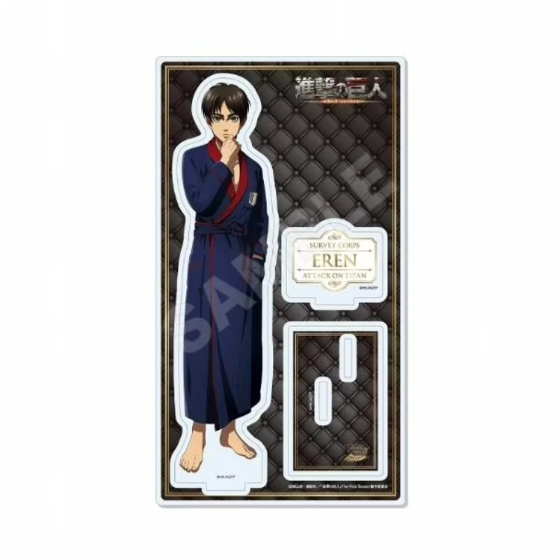 Game Levi Ackerman Acrylic Stand Doll Anime Eren Yeager Figure Model Plate Cosplay Toy for Gift