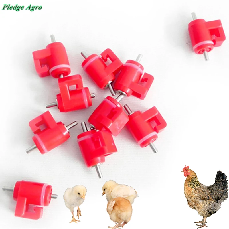 Poultry Ball Type Chicken Nipple Drinker Automatic Watering Line Associated Drinking Waterer For Broiler Layer Farming 100PCS