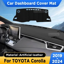 For TOYOTA Corolla E210 2019-2024 Car Dashboard Cover Mat Sun Shade Cushion Pad Artificial Leather Rug Panel Mat Accessories