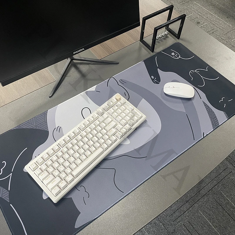 Cat Large Desk Pad 100x50cm Big Computer Mousepads Gaming Mousepad Big Keyboard Mats Gamer Mouse Pad Desk Mat