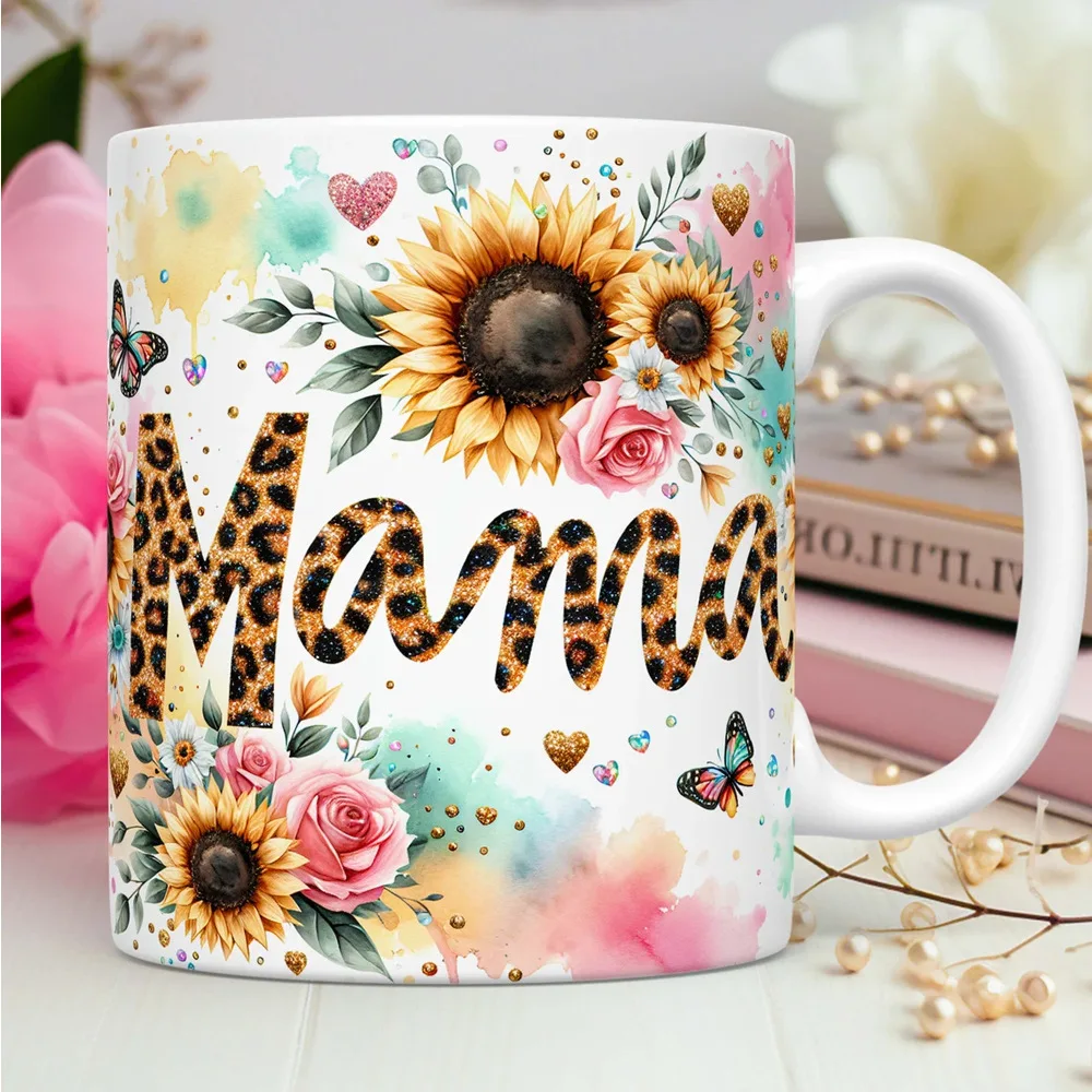 Creatief cadeau voor Moederdag: een keramische mok, een familie-koffiemok en een ontbijtmok, perfect als verjaardagscadeau voor mijn moeder.