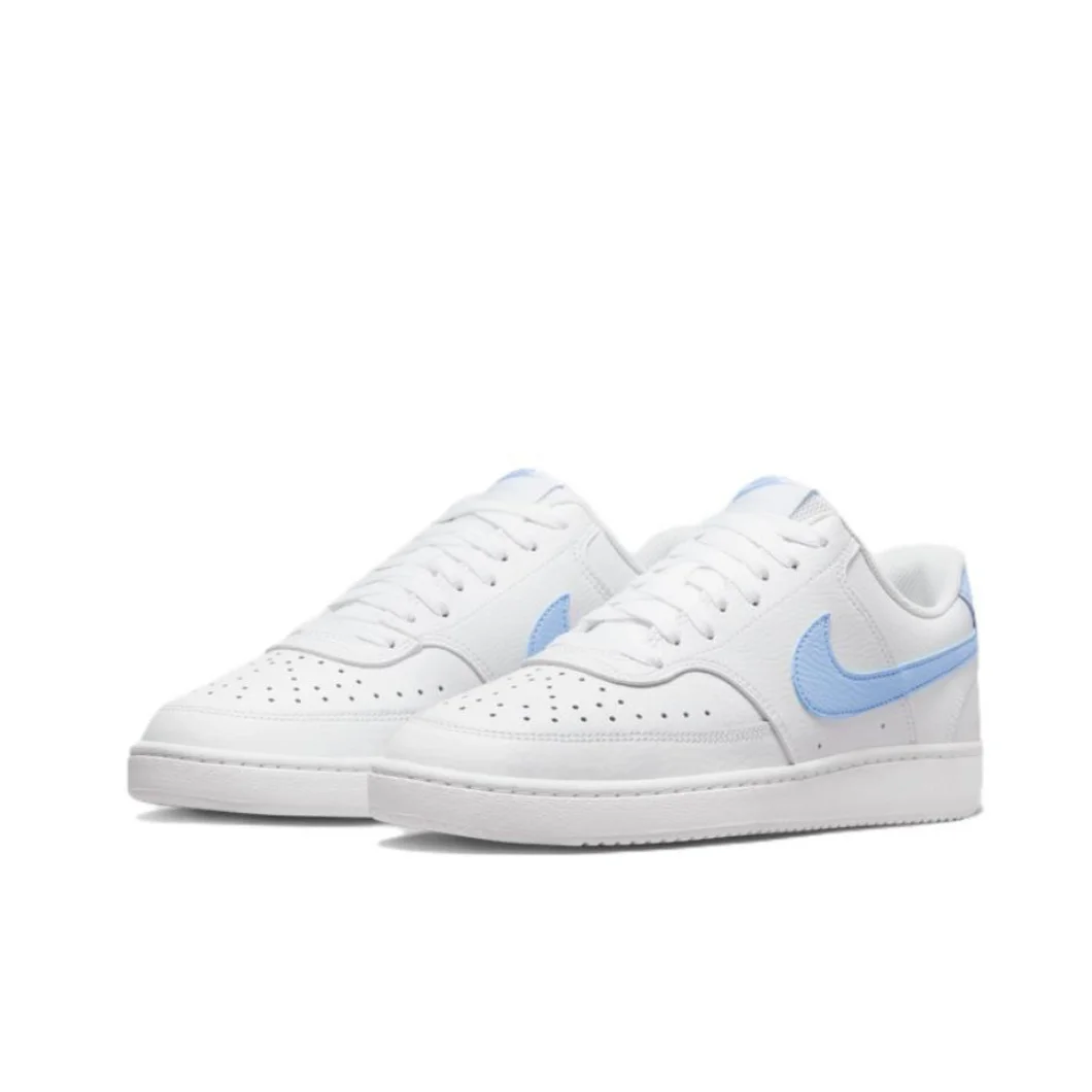 Nike Court Vision Low Mulheres e Homens sapatilhas Respirável conforto sapatos casuais Classic Retro Tendência sapatos casuais Azul Leve