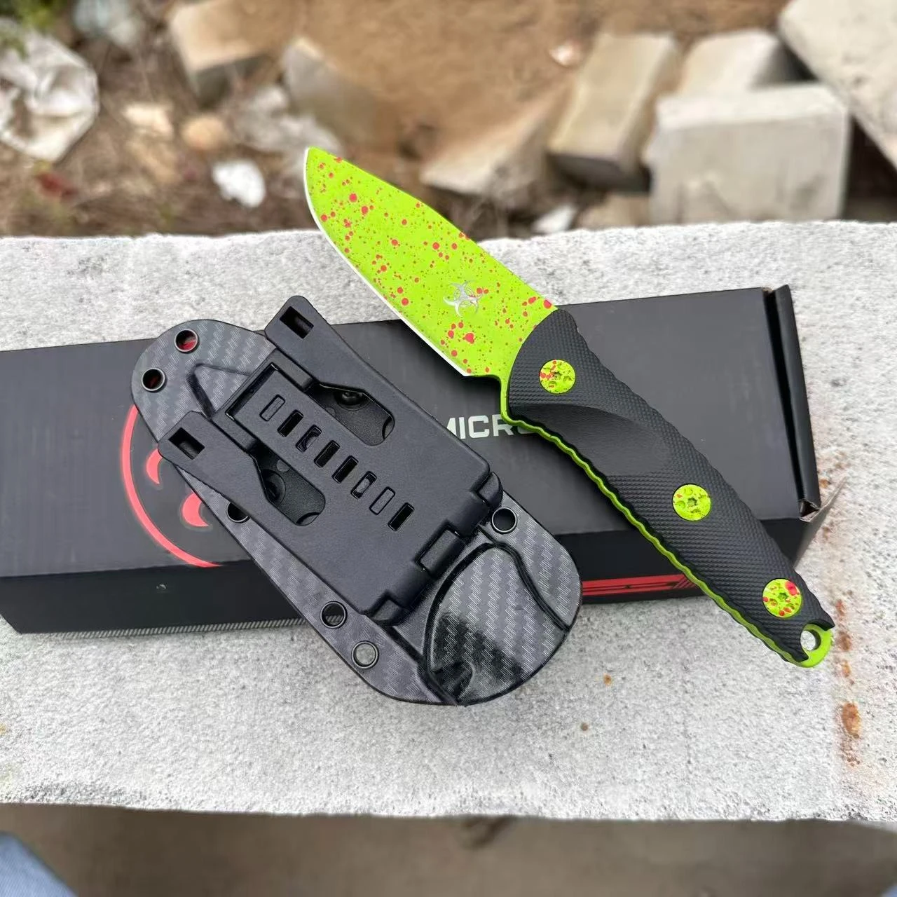 High-hardness Fixed Blade 7Cr13Mov Steel Blade Nylon Fiber Handle Outdoor Camping Hiking EDC Cutting Fishing Tools Gift for Men