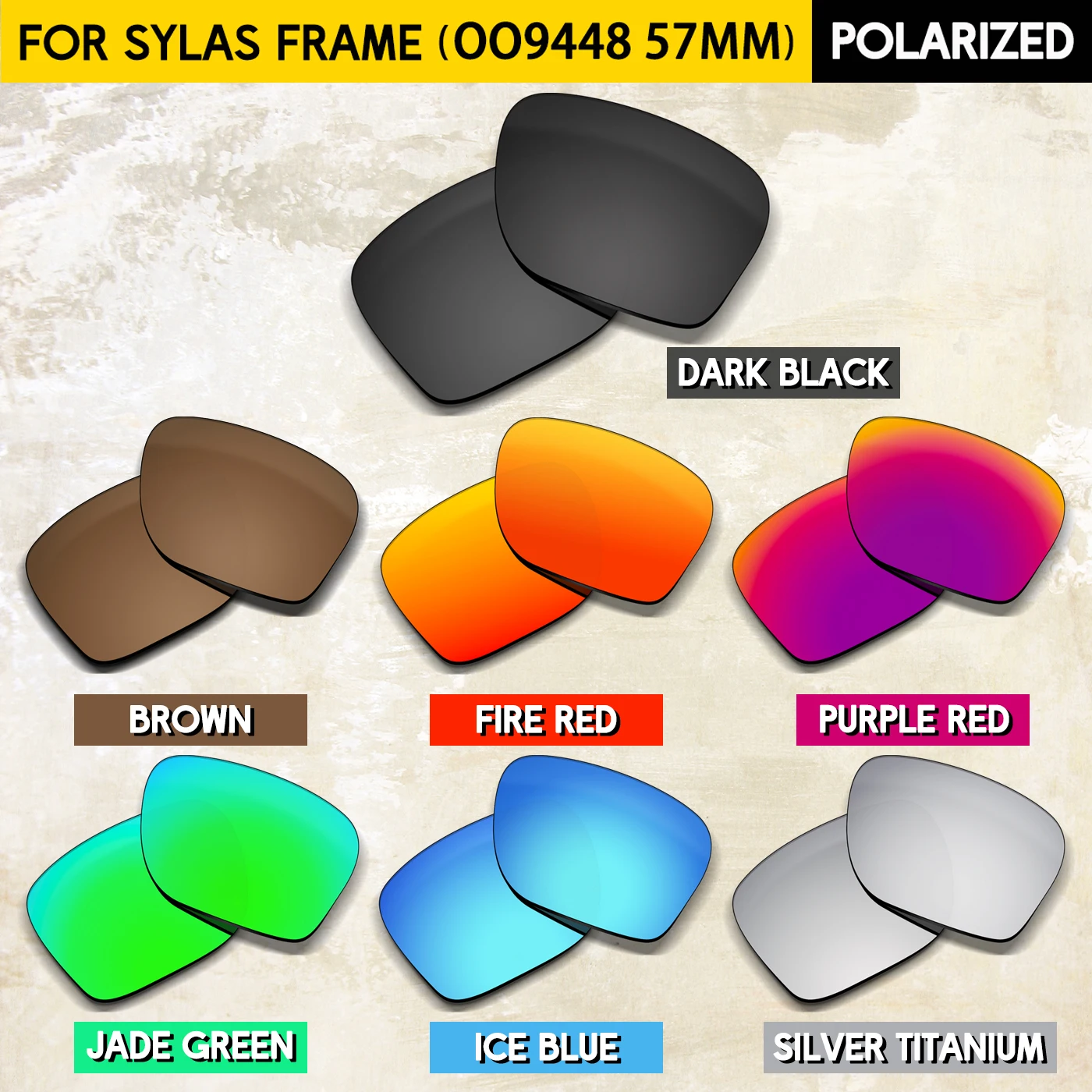 

Thickness of 1.5MM Polarized Replacement Lenses for Oakley Sylas OO9448 57mm Sunglasses-Multi Colors