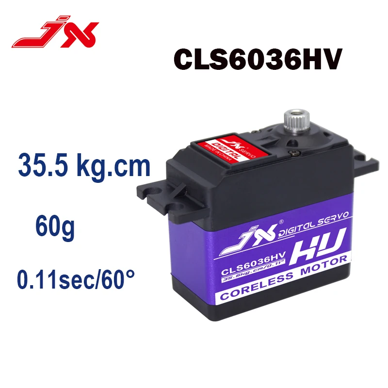 JX RC Servo CLS6027HV CLS6036HV 36KG Hight Torque Metal Gear Aluminium Shell CNC Coreless Servo For RC Helicopter Airplane Parts