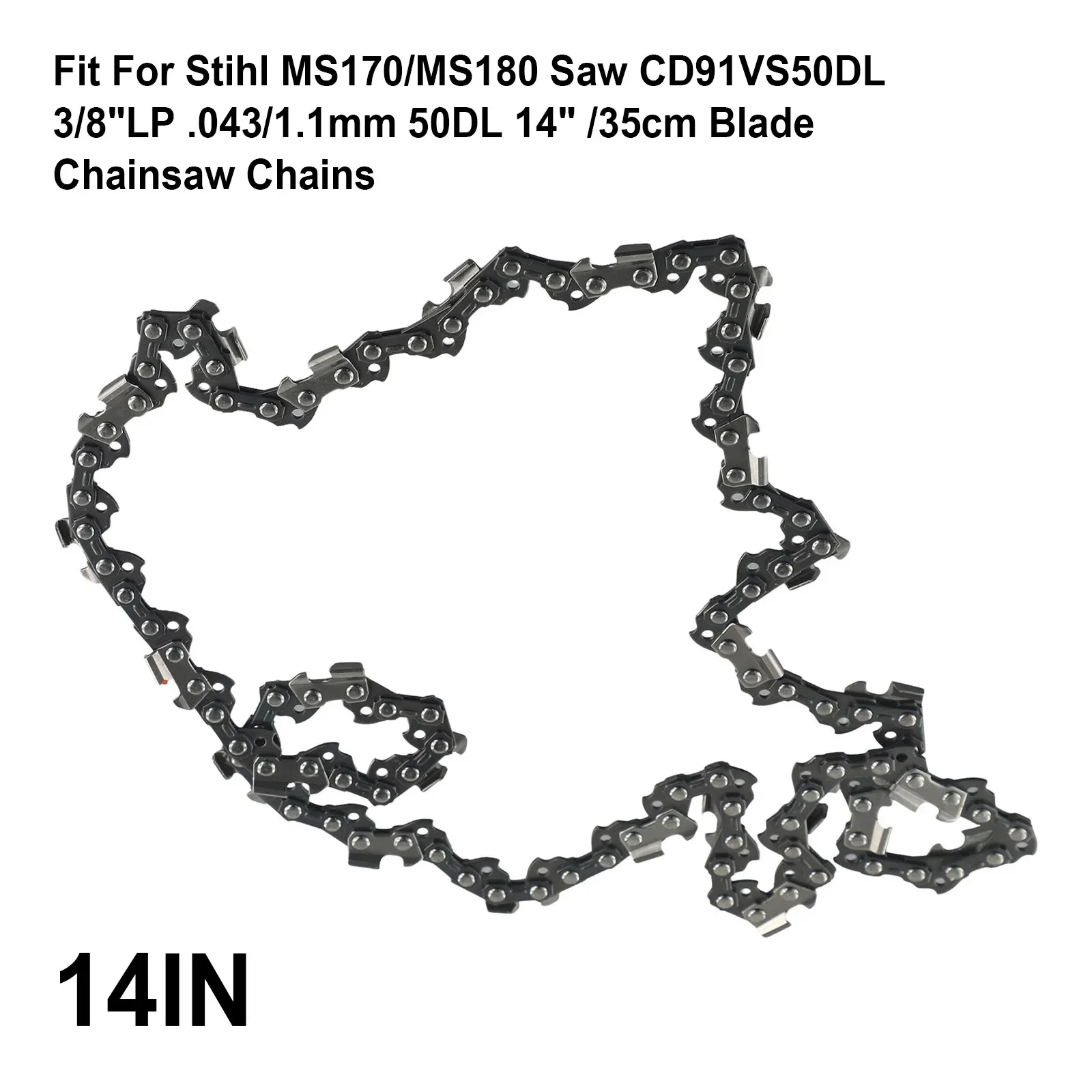 1Pc Kettingzaag Keten 3/8 ''0.043 50DL 14'' Ketting Voor Stihl MS170/MS180 Zag CD91VS50DL Voor beitel Snijden Power Tool Onderdelen