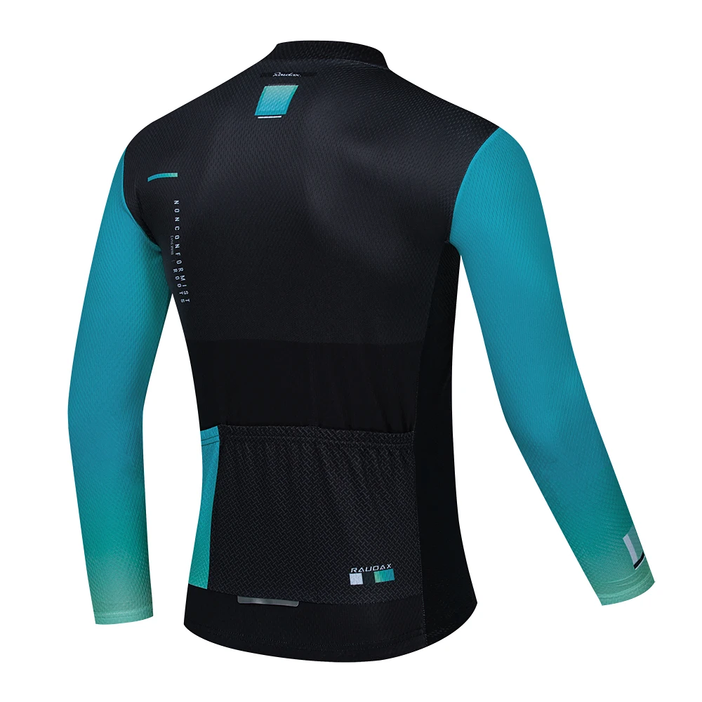 Herren Raudax Top MTB Fahrradjacke Langarmtrikots für Triathlon Fahrradbekleidung Ropa Ciclismo – Detail 5
