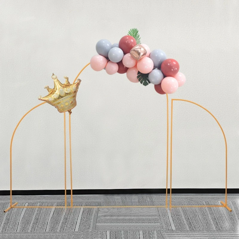 Metall-Bogen-Set Kronen-Hochzeits-Hintergrund Dekorativer Blumenständer für Geburtstagsfeiern Outdoor-Ballon-Ornament Unregelmäßige Form – Detail 1
