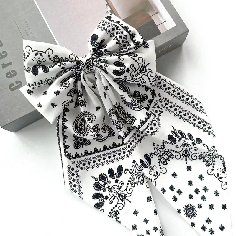 

2025 New Double sided Cashew Flower Love Grab Clip Bow Hair Clips Summer Vacation Shark Clip Fashion Horsetail Clips
