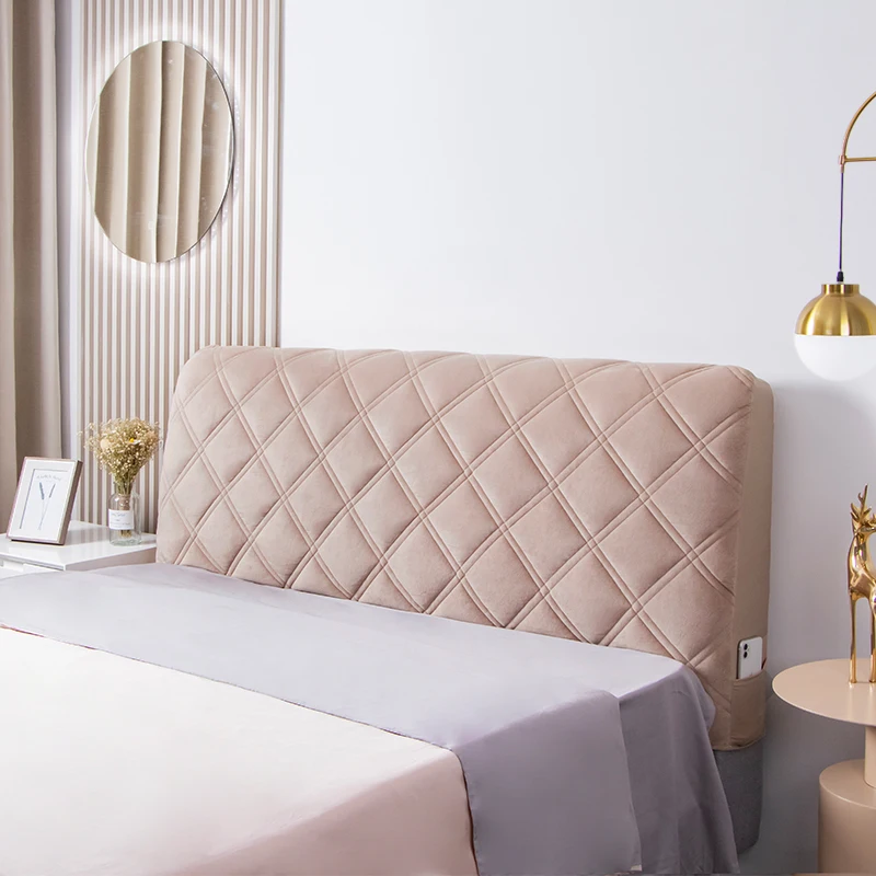 Plush quilted bedspread bedhead cover luxury bedroom soft Thicken Velvet Quilted headboard cover home bedding backrest cover