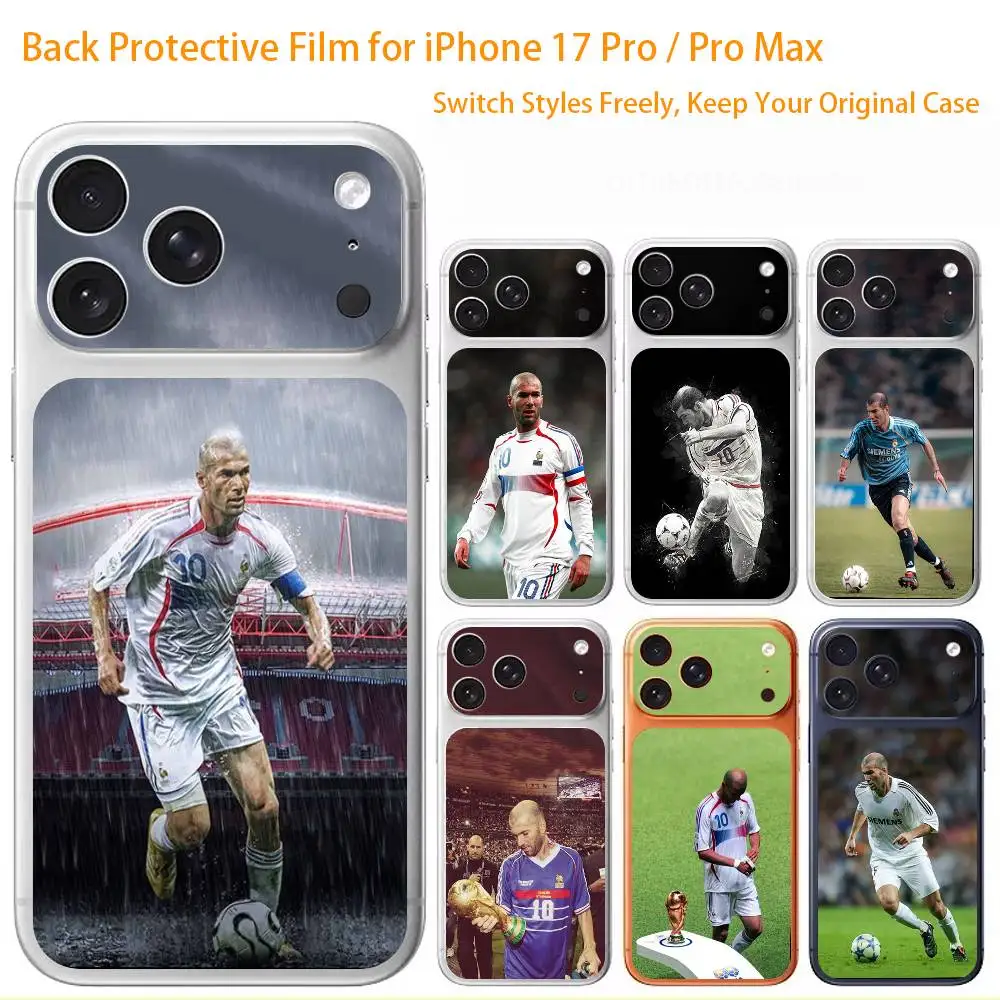 

Z-Zinedines Z-Zidane Premium Skin Wrap for iPhone 17 Pro/Max, Back Frame Camera Protective Decal (Not Case)