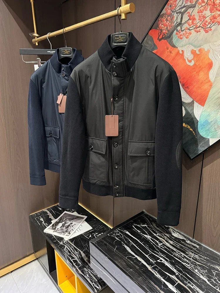 

Итальянская трикотажная повседневная куртка-стойка в стиле Old Money