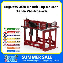 ENJOYWOOD Bench Top Router Table Workbench with Miter Gauge / Profile Fence System / Dust Collection Port for Most Routers