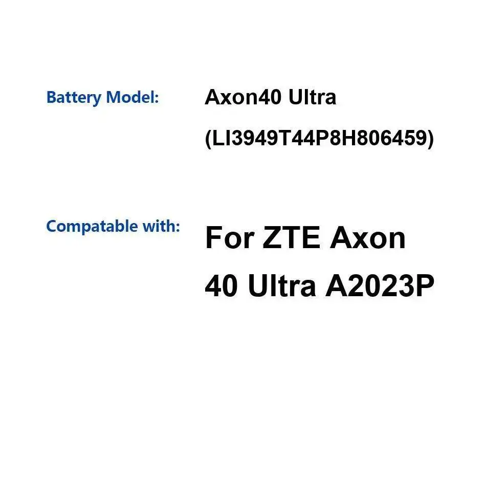 

For Zte Axon 40 Ultra A2023P Axon40 LI3949T44P8H806459 5000Mah Mobile Phone Battery High-Capacity