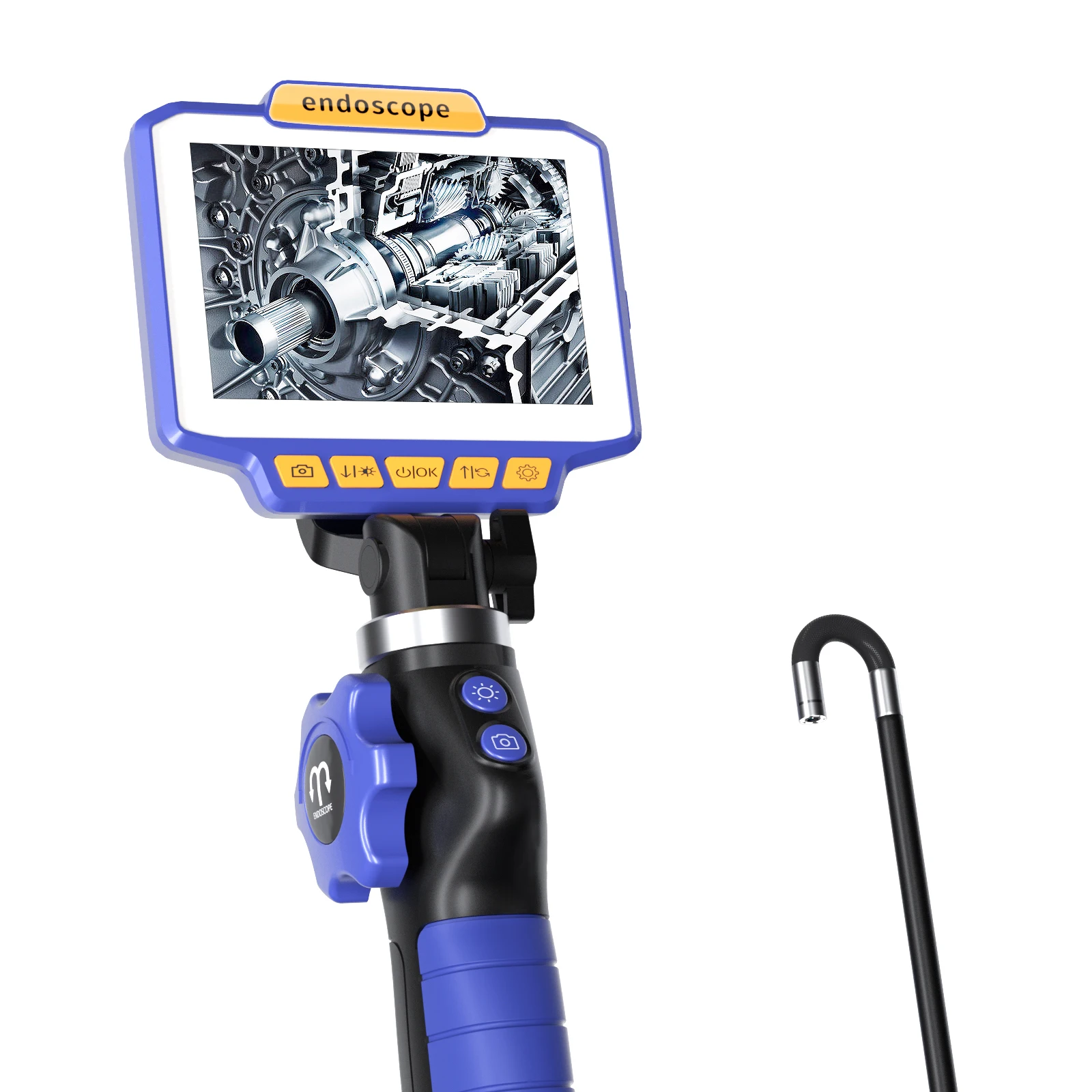 4.3Inch IPS Screen 2MP 1080P 6.4mm 2Way Articulate 180Degree Rotation Steering Industrial Endoscope Inspection Microscope Camera