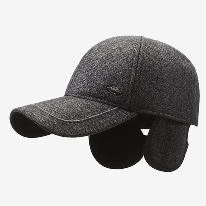 

New Winter Men's Hat Plush Thickened Warm Baseball Caps For Men Coldproof Earmuffs Hats Snapback Cap Golf Cap gorras шапка 모자