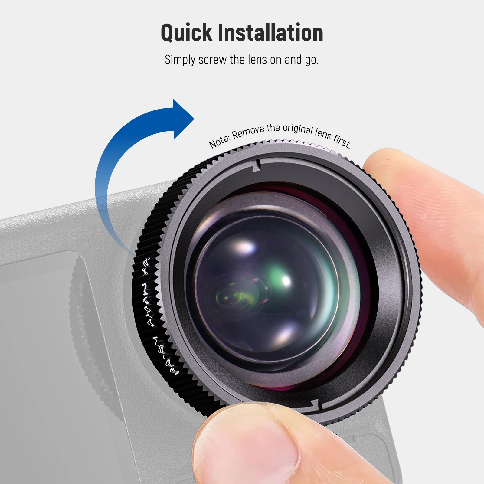 Obiektyw makro NEEWER kompatybilny z kamerą DJI Osmo Action 5 Pro/4, 2 elementy w 1 grupie, powiększenie 2X — zdjęcie produktu 5
