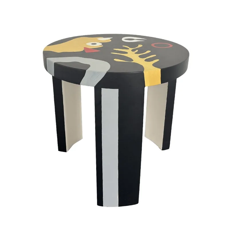 Hand painted oil painting edge few round sofa corner few side table painting small coffee table