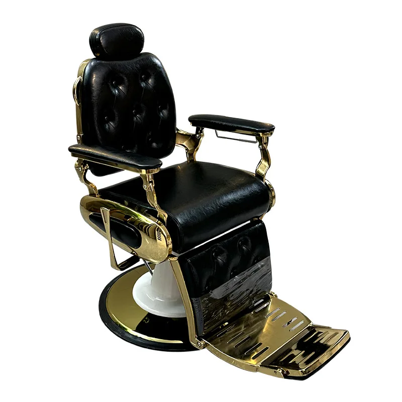 Men's Barber Shop Oil Head Big Chair Hair Care Retro Barber Salon Can Lift Down Hair Salon