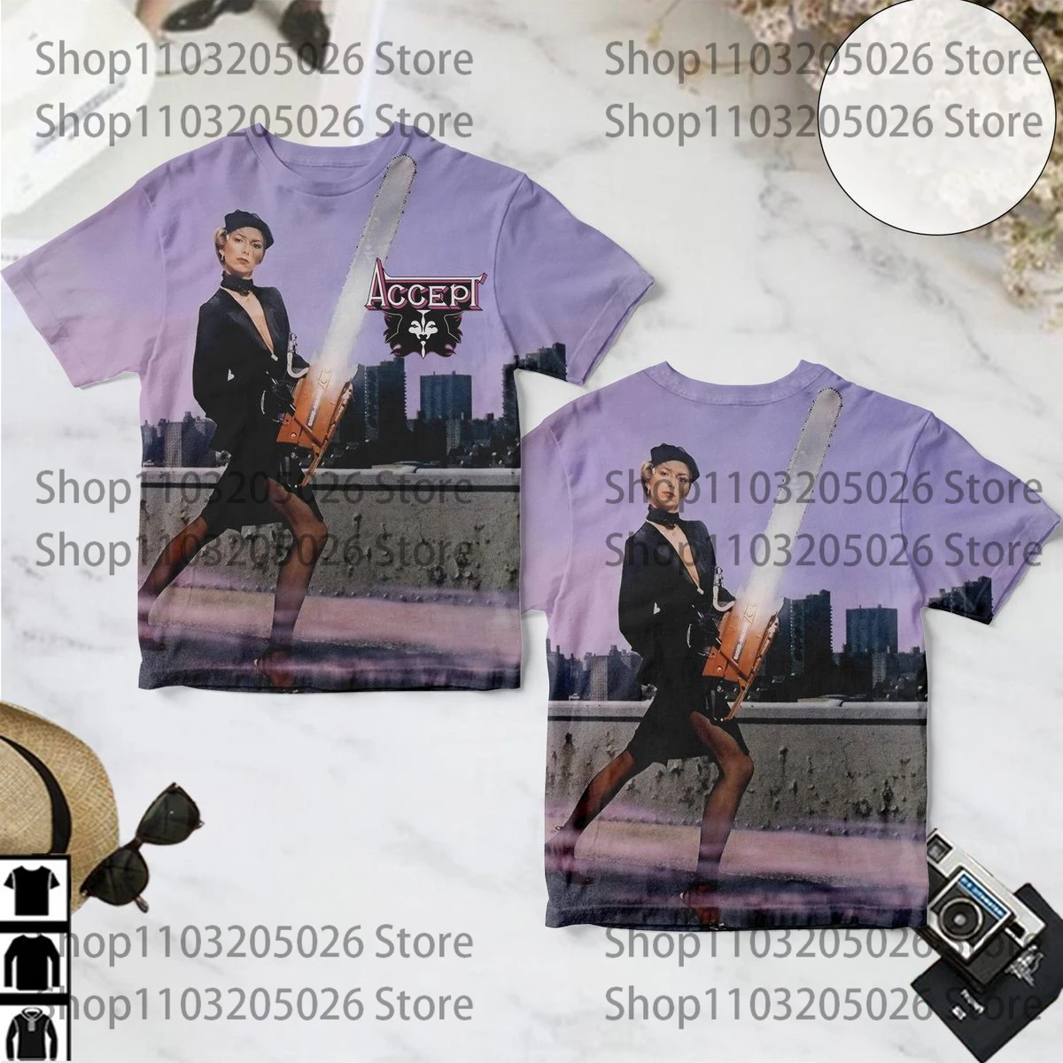 Classic Accept Album Rock T-shirt 3D Print Unisex Streetwear Men Women Hip Hop Trend Tee Y2k Top Summer Oversized Men's Clothing
