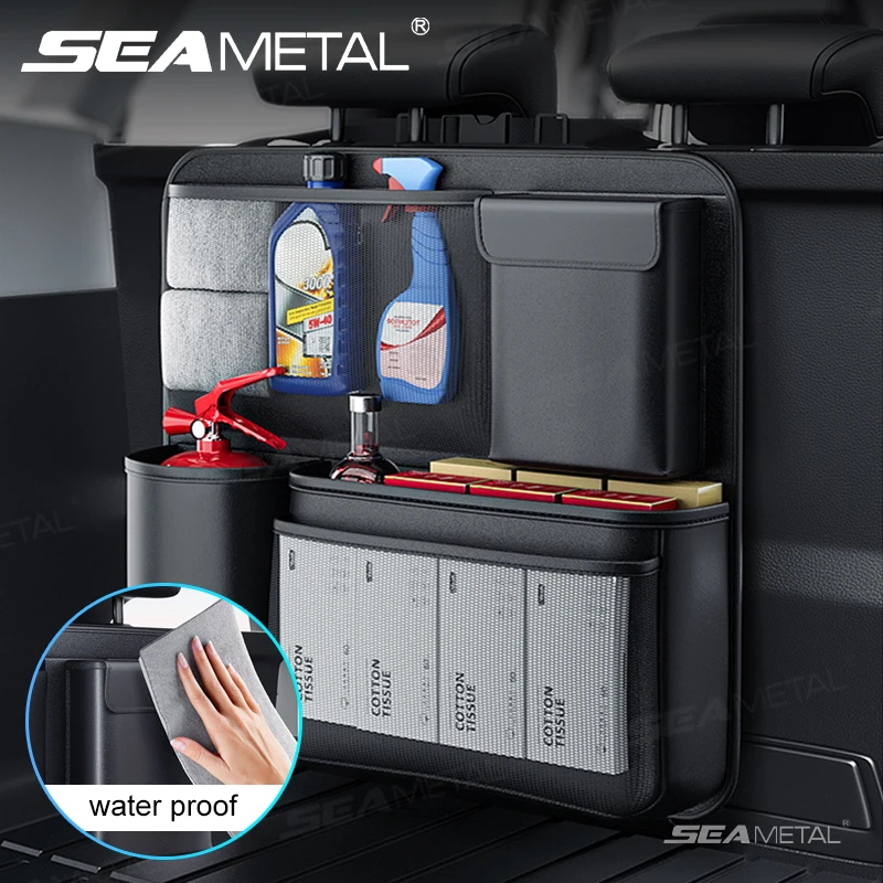 SEAMETAL Car Trunk Storage Bag Interior Auto Seat Back Headrest Organizer Multi-Functional Car Trunk Bag Hanging Bags Accessory