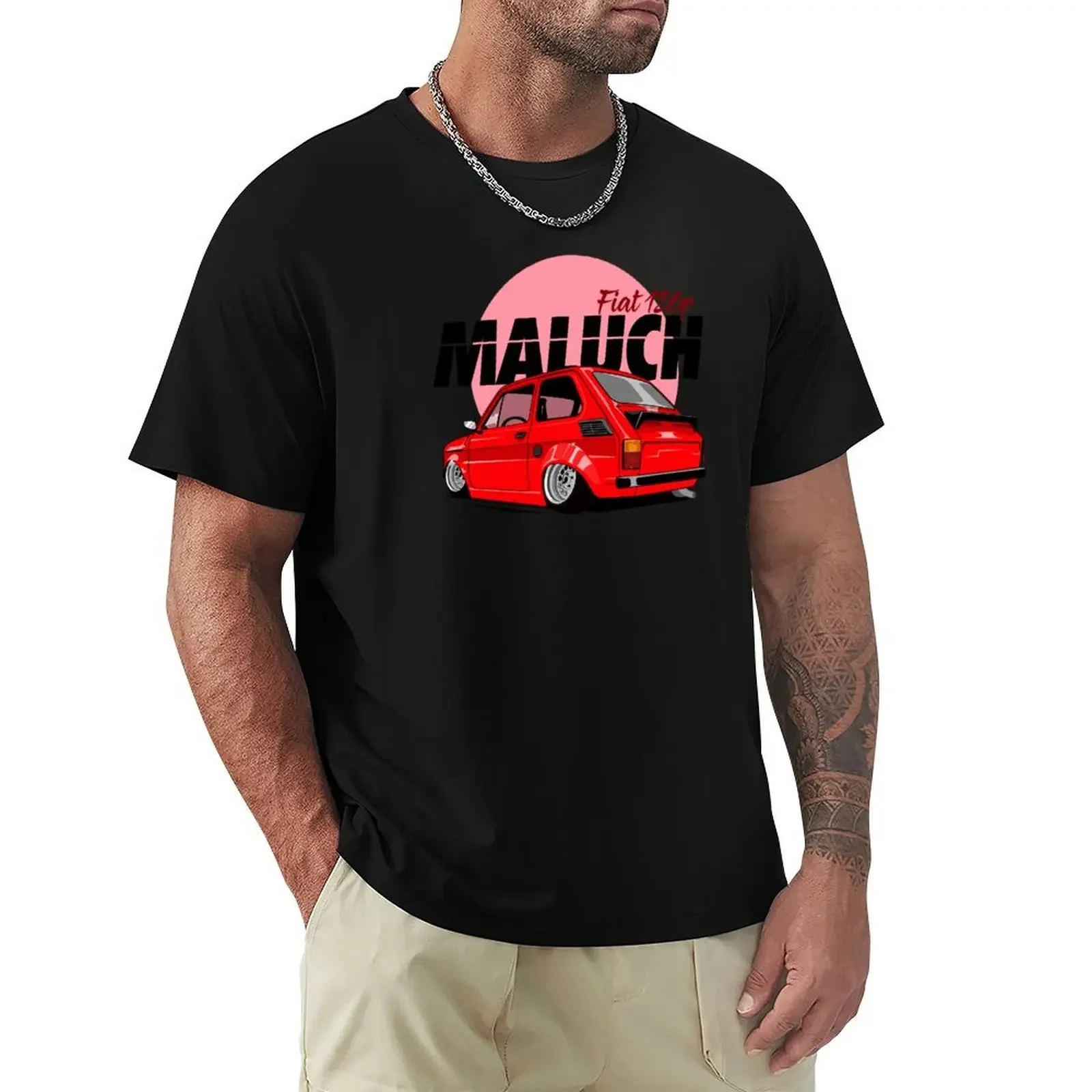 FIAT 126p MALUCH ROOD T-shirt grafische t-shirt vintage anime dingen t-shirts voor mannen pack